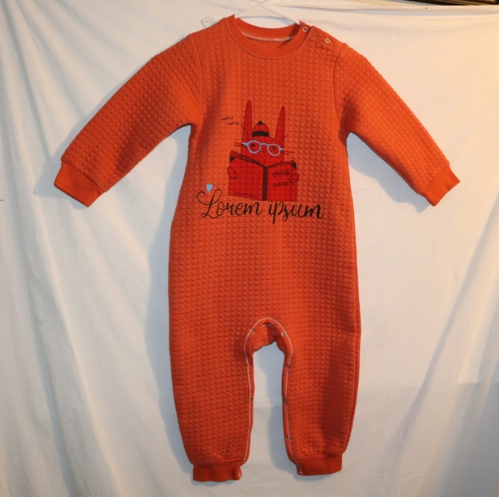 Orange‎ Baby Jumper Zipped Pjs